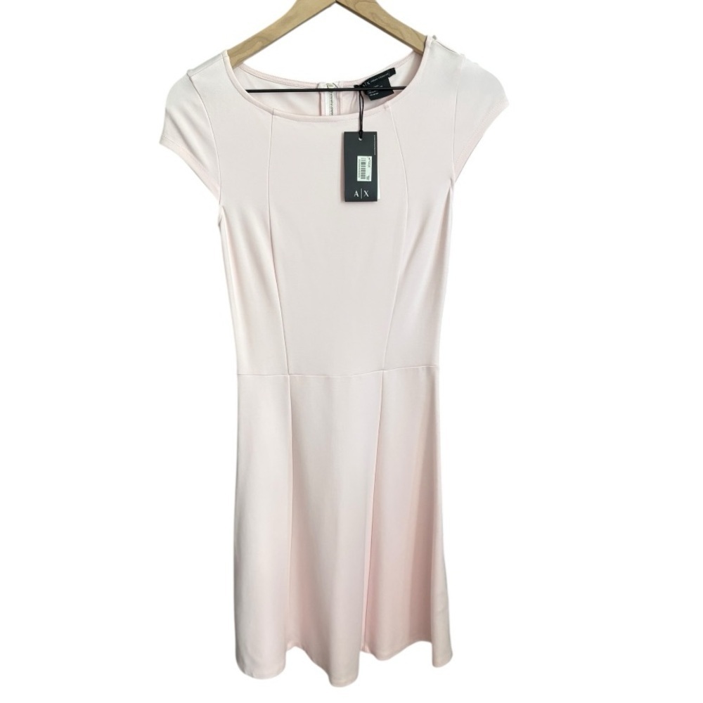 Armani Exchange Light Pink Cap Sleeve‎ Mini Dress